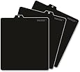 Vaultz A to Z CD and DVD Storage File Guides, 26 Guides per Box, Black (VZ01176)