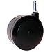RWM Casters TwinWheel Stem Caster, Swivel, Grip Ring Stem, Nylon Wheel, 220 lbs Capacity, 4" Wheel Dia, 3-1/2" Wheel Width, 4-1/4" Mount Height, 7/16" Stem Dia, 1" Stem Height