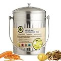 Kitchen Craft - Poubelle � compost - Acier inoxydable - 5 L (Import Grande Bretagne)