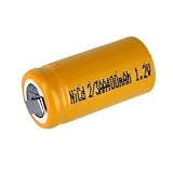2/3AA Rechargeable Battery 400mAh NiCD 1.2V Flat Top with Tabs