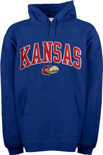 Kansas Jayhawks Royal Acid Washed Mascot Hooded Sweatshirt