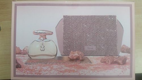 TOUS Sensual Touch Gift Set for Women 3.4 oz eau de toliette spray + Tous glitter vanity case