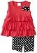 Cutie Pie Baby-girls Newborn 2 Piece Ruffle Shirt and Short Dots Set, Pink, 6-9 Months