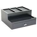 - 3 Slot w/Drawer Charging Valet-Blk