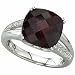 14Kt White Gold Checkered Board Garnet and Diamond Fashion Ring