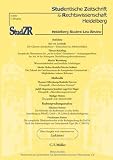 Produkt-Bild: Studentische Zeitschrift f&uuml;r Rechtswissenschaft Heidelberg, StudZR, H.2006/3 : Aufs&auml;tze; Methodik; Rechtsprechungsanalyse