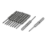 uxcell プラスドライバー　フィリップス型ドライバービット　磁気フィリップススクリュードライバービット　PH0　10個入り