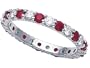 1.40 cttw Karina B(tm) Genuine Ruby Eternity Band - Platinum, 18kt White or Yellow Gold