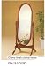 Cherry Finish Wood Cheval Floor Mirror
