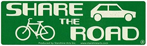 Share The Road - Small Bumper Sticker or Laptop Decal (5.5" X 1.75")
