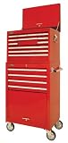 Lyon RR1488 4 Drawer Mechanics Roller Combination Cabinet with 12 Drawer Top Chest, 26-13/16" Width x 18" Depth x 58-1/2" Height, Red