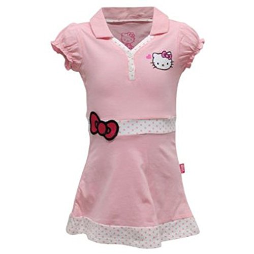 Hello Kitty Girls` Princess Sleeve V Neck Tennis Dress Pink