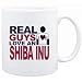 Mug White " Real guys love a Shiba Inu " Dogs