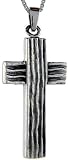 Sterling Silver Cross Pendant, 1 9/16 (40mm) Tall.