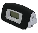 Sylvania Alarm Clock Phone with Black Rubberized Finish (ST884-Black)