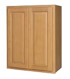 All Wood Cabinetry W2430-VHS 24-Inch Wide by 30-Inch High, Factory Assembled - Ready to Install All Wood Kitchen Cabinet, Vermont Honey Spice Maple