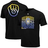 MLB Majestic Milwaukee Brewers Turn to Victory T-Shirt - Black