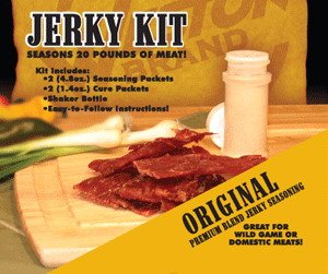 Original Jerky Seasoning Kit, Seasons 20lbs. Of meat (Includes 2 Seasoning Packets, 2 Cure Packets and Shaker Foods Jerky