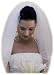 31" long Single-Layer Rolled-Edge Bridal Veil with Comb