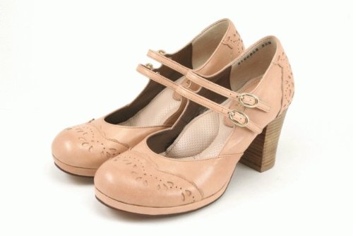 あしながおじさん レース柄ストラップパンプス[CODE:0133548]