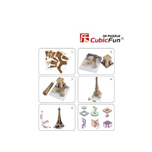 Cubic Fun Series Eiffel Tower 3D Puzzle Paper Model