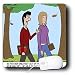 Rich Diesslins Funny Religious Light Cartoons - Test of Faith at Seminary in the Form of Student Loans - Mouse Pads