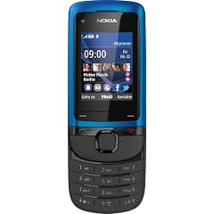 Nokia C2-05 Slider-Handy (5,1 cm (2 Zoll), VGA-Kamera) pfau-blau