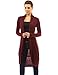PattyBoutik Women's Long Sleeve Curved Hem Open Cardigan