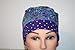 Surgical Scrub Hat Cap Blue Teal Purple Paisley Pixie Dots