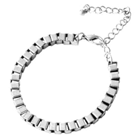 Kahuna KJ033 Gents Silver Square Box Linked Bracelet