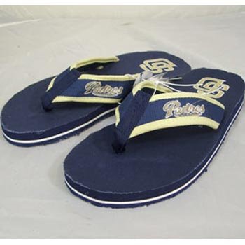 San Diego Padres MLB Contoured Flip Flop Sandals - L