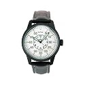 SkyTimer 510605432 Fliegeruhr - Automatik Miyota 8215, Schraubkrone, Edelstahlgehäuse schwarz, Glasboden, 10 atm wasserdicht, Lederband