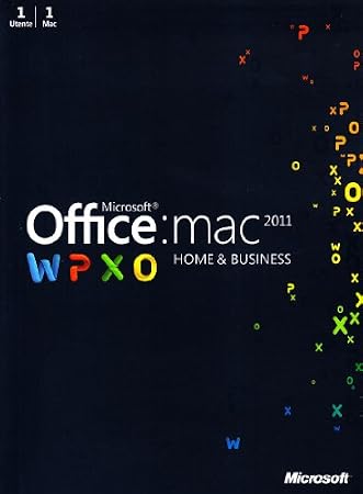 Microsoft Office Mac Home and Business 2011 DVD Italiano 1 Licenza Utente per 1 Mac