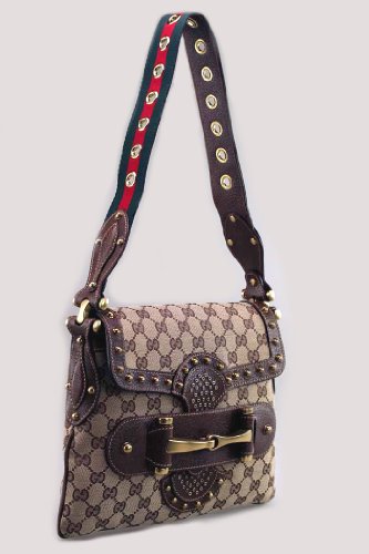 Gucci Handbags (Beige/Brown) Horsebit Detail Borchie Bag 144010