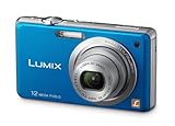 Panasonic LUMIX DMC-FS10EG-A Digitalkamera (12 Megapixel, 5-fach opt. Zoom, 6,86 cm Display, Bildstabilisator) blau