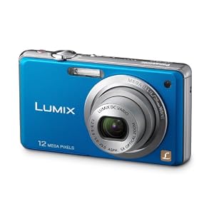 Panasonic LUMIX DMC-FS10EG-A Digitalkamera (12 Megapixel, 5-fach opt. Zoom, 6,86 cm Display, Bildstabilisator) blau