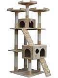 Go Pet Club 72" Tall Beige Cat Tree Furniture