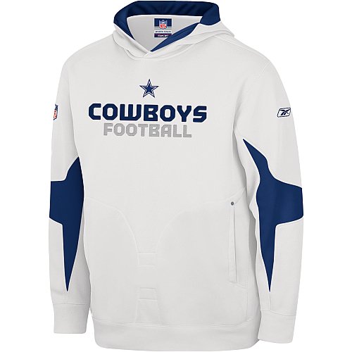 Reebok Dallas Cowboys Explorer White Hooded Fleece