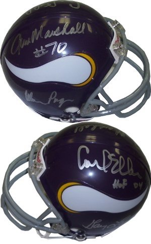Alan Page Autographed/Hand Signed Minnesota Vikings Mini Helmet 4 sig