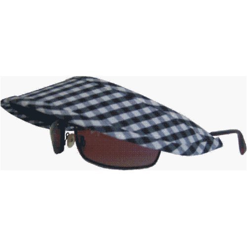 Totally STRAPLESS Sun Visor - No Hat-Hair, No Headache, We Promise Black/White Gingham