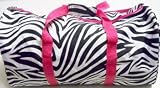 Zebra and Hot Pink Duffel Bag Large 21 inches