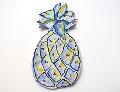 Pineapple Spoon Rest in Majolica Ceramic -1a