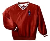 Personalized custom embroidered Marines bear design on nylon windshirt