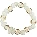 Jewelry : White And Gold Speckled Murano Glass Bracelet