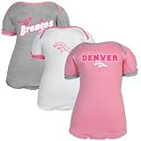 Reebok Denver Broncos Infant 3-Piece Creeper Set - Pink 6-9 Months