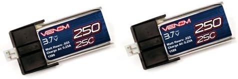 Venom 25C 1S 250mAh 3.7 LiPO Battery for Eflight Blade MCP X (2-Pack)