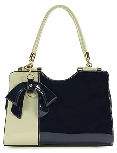 Scarleton Elegant Two Tone Satchel H14230219 - Off White/Navy