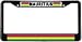 Mauritius Mauritian Flag Black License Plate Frame Metal Holder
