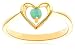 Search : Yellow Gold Plated Sterling Silver Emerald Heart Ring