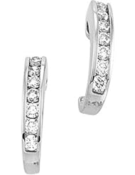 Pair of 14K White Gold Diamond Earrings - 0.42 Ct. -- LIFETIME WARRANTY